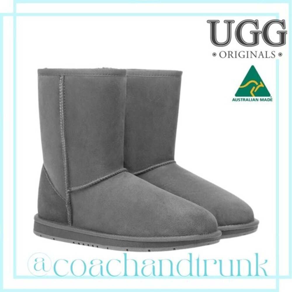 NEW WITH TAG & BOX Grey Suede Classic Ugg Boots US Size 10